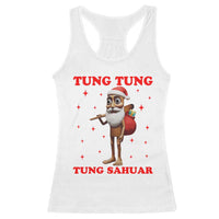 Funny Italian Brainrot Christmas Racerback Tank Top Tung Tung Tung Sahur Meme - Wonder Print Shop