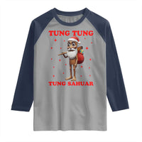 Funny Italian Brainrot Christmas Raglan Shirt Tung Tung Tung Sahur Meme - Wonder Print Shop