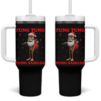 Funny Italian Brainrot Christmas Tumbler With Handle Tung Tung Tung Sahur Meme - Wonder Print Shop