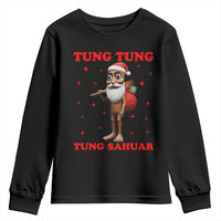 Funny Italian Brainrot Christmas Youth Sweatshirt Tung Tung Tung Sahur Meme - Wonder Print Shop
