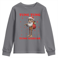 Funny Italian Brainrot Christmas Youth Sweatshirt Tung Tung Tung Sahur Meme - Wonder Print Shop