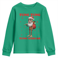 Funny Italian Brainrot Christmas Youth Sweatshirt Tung Tung Tung Sahur Meme - Wonder Print Shop