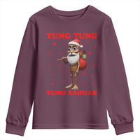 Funny Italian Brainrot Christmas Youth Sweatshirt Tung Tung Tung Sahur Meme - Wonder Print Shop