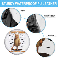 Funny Italian Brainrot Halloween Spare Tire Cover Tung Tung Tung Sahur Meme - Wonder Print Shop