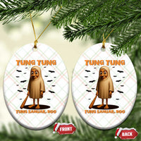 Funny Italian Brainrot Halloween Ceramic Ornament Tung Tung Tung Sahur Meme - Wonder Print Shop