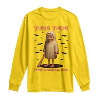 Funny Italian Brainrot Halloween Long Sleeve Shirt Tung Tung Tung Sahur Meme - Wonder Print Shop