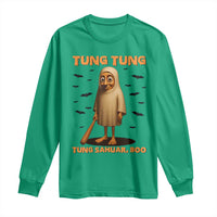 Funny Italian Brainrot Halloween Long Sleeve Shirt Tung Tung Tung Sahur Meme - Wonder Print Shop