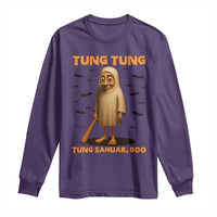 Funny Italian Brainrot Halloween Long Sleeve Shirt Tung Tung Tung Sahur Meme - Wonder Print Shop