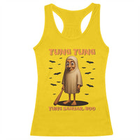 Funny Italian Brainrot Halloween Racerback Tank Top Tung Tung Tung Sahur Meme - Wonder Print Shop