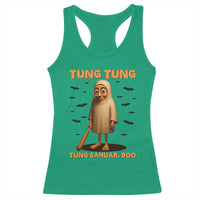 Funny Italian Brainrot Halloween Racerback Tank Top Tung Tung Tung Sahur Meme - Wonder Print Shop
