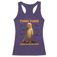 Funny Italian Brainrot Halloween Racerback Tank Top Tung Tung Tung Sahur Meme - Wonder Print Shop