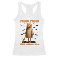 Funny Italian Brainrot Halloween Racerback Tank Top Tung Tung Tung Sahur Meme - Wonder Print Shop