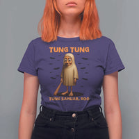 Funny Italian Brainrot Halloween T Shirt For Women Tung Tung Tung Sahur Meme - Wonder Print Shop