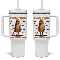 Funny Italian Brainrot Halloween Tumbler With Handle Tung Tung Tung Sahur Meme - Wonder Print Shop