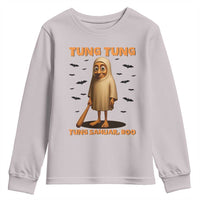 Funny Italian Brainrot Halloween Youth Sweatshirt Tung Tung Tung Sahur Meme - Wonder Print Shop