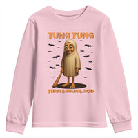 Funny Italian Brainrot Halloween Youth Sweatshirt Tung Tung Tung Sahur Meme - Wonder Print Shop