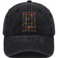 Italian Brainrot Christmas Washed Cotton Baseball Cap Funny Brain Rot Gen-Z Meme