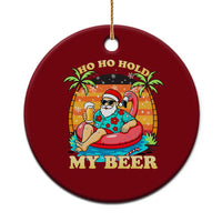 Santa Beer Xmas Ceramic Ornament Ho Ho Ho My Beer - Wonder Print Shop