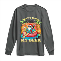 Santa Beer Christmas Long Sleeve Shirt Ho Ho Ho My Beer - Wonder Print Shop
