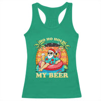 Santa Beer Christmas Racerback Tank Top Ho Ho Ho My Beer - Wonder Print Shop