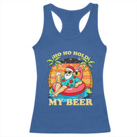 Santa Beer Christmas Racerback Tank Top Ho Ho Ho My Beer - Wonder Print Shop