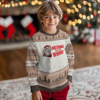 Santa Xmas Meme Ugly Christmas Sweater Nothing For You Whore - Wonder Print Shop