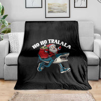 Tralalero Tralala Christmas Meme Throw Blanket Santa Xmas Ho Ho Ho - Wonder Print Shop