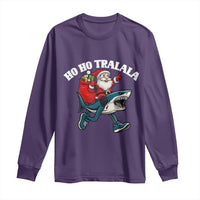 Tralalero Tralala Christmas Meme Long Sleeve Shirt Santa Xmas Ho Ho Ho - Wonder Print Shop