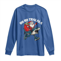 Tralalero Tralala Christmas Meme Long Sleeve Shirt Santa Xmas Ho Ho Ho - Wonder Print Shop