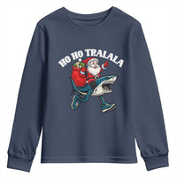 Tralalero Tralala Christmas Meme Youth Sweatshirt Santa Xmas Ho Ho Ho - Wonder Print Shop