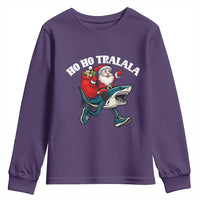Tralalero Tralala Christmas Meme Youth Sweatshirt Santa Xmas Ho Ho Ho - Wonder Print Shop