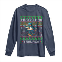 Tralalero Tralala Christmas Meme Long Sleeve Shirt Snowboard Ugly Xmas - Wonder Print Shop