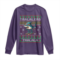 Tralalero Tralala Christmas Meme Long Sleeve Shirt Snowboard Ugly Xmas - Wonder Print Shop