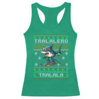 Tralalero Tralala Christmas Meme Racerback Tank Top Snowboard Ugly Xmas - Wonder Print Shop