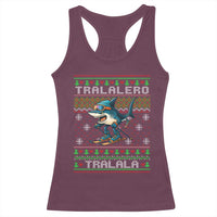 Tralalero Tralala Christmas Meme Racerback Tank Top Snowboard Ugly Xmas - Wonder Print Shop