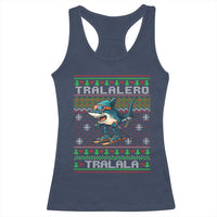 Tralalero Tralala Christmas Meme Racerback Tank Top Snowboard Ugly Xmas - Wonder Print Shop