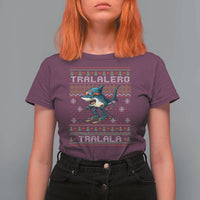 Tralalero Tralala Christmas Meme T Shirt For Women Snowboard Ugly Xmas - Wonder Print Shop