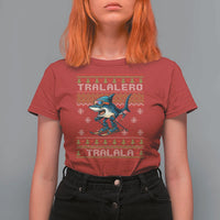 Tralalero Tralala Christmas Meme T Shirt For Women Snowboard Ugly Xmas - Wonder Print Shop