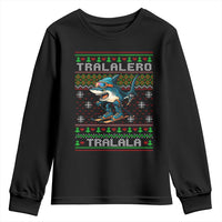 Tralalero Tralala Christmas Meme Youth Sweatshirt Snowboard Ugly Xmas - Wonder Print Shop