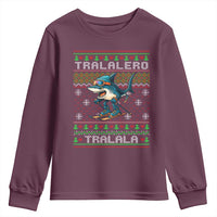 Tralalero Tralala Christmas Meme Youth Sweatshirt Snowboard Ugly Xmas - Wonder Print Shop