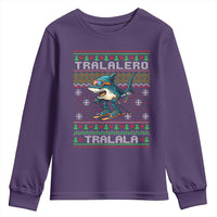 Tralalero Tralala Christmas Meme Youth Sweatshirt Snowboard Ugly Xmas - Wonder Print Shop
