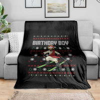Jesus Christmas Meme Throw Blanket Snowboard Birthday Boy Ugly Xmas - Wonder Print Shop