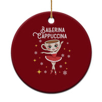 Ballerina Cappuccina Xmas Ceramic Ornament Italian Brainrot Meme - Wonder Print Shop