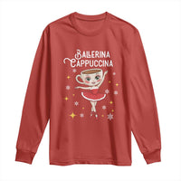 Ballerina Cappuccina Christmas Long Sleeve Shirt Italian Brainrot Meme - Wonder Print Shop