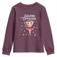 Ballerina Cappuccina Christmas Youth Sweatshirt Italian Brainrot Meme - Wonder Print Shop