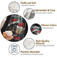 Funny Christmas Couple Throw Blanket Italian Brainrot Meme - Wonder Print Shop