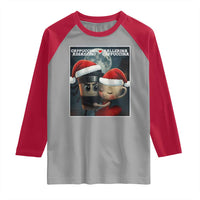 Funny Christmas Couple Raglan Shirt Italian Brainrot Meme - Wonder Print Shop