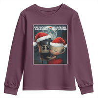 Funny Christmas Couple Youth Sweatshirt Italian Brainrot Meme - Wonder Print Shop