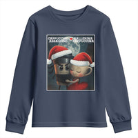 Funny Christmas Couple Youth Sweatshirt Italian Brainrot Meme - Wonder Print Shop