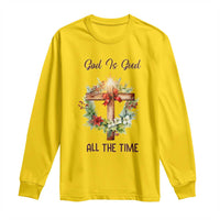 Cross Christian Christmas Long Sleeve Shirt God Is Good All The Time - Wonder Print Shop